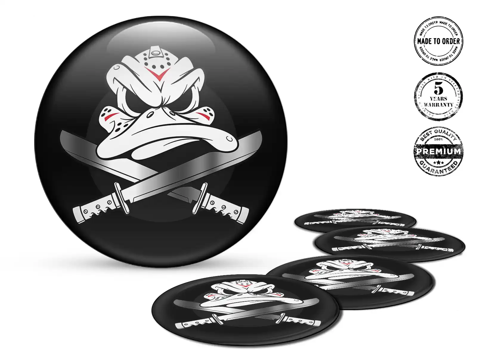 Gewölbte Sticker Racing Premium Sport Logo